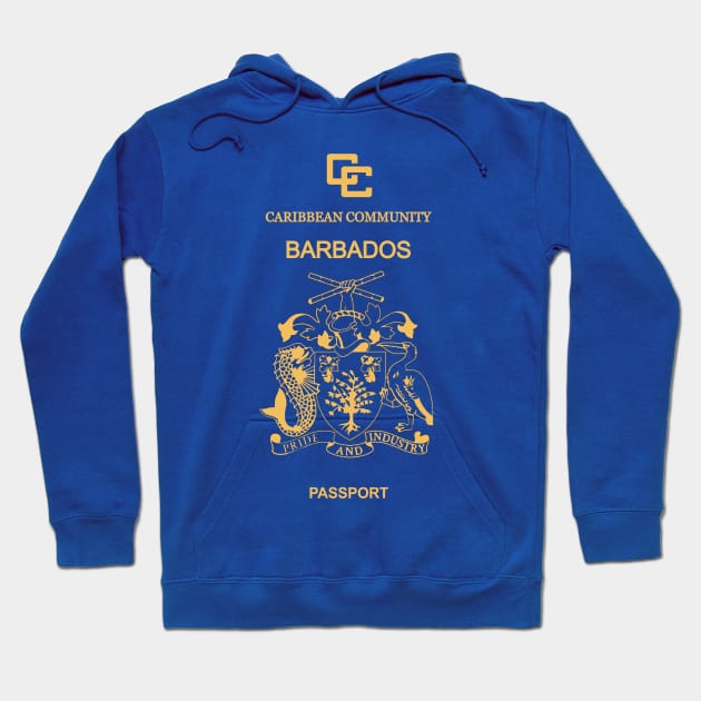 Barbados passport Hoodie by Travellers